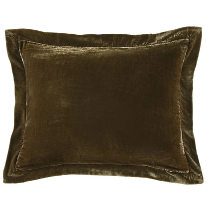 Stella Faux Silk Velvet Flanged Dutch Euro Pillow