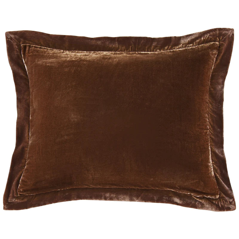 Stella Faux Silk Velvet Flanged Dutch Euro Pillow